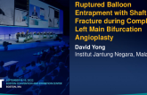 TCT 628: Ruptured Balloon Entrapment with Shaft Fracture during Complex Left Main Bifurcation Angioplasty