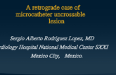 A retrograde case of microcatheter uncrossable lesion