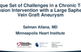 Unique Set of Challenges in a Chronic Total Occlusion Intervention With a Large Saphenous Vein Graft Aneurysm
