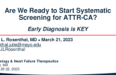 Are We Ready to Start Systematic Screening for ATTR-CA? AS Early Diagnosis is Key