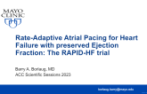 Rate-Adaptive Atrial Pacing for Heart Failure with preserved Ejection Fraction: The RAPID-HF trial