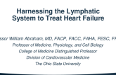 Harnessing the Lymphatic System the Treat Heart Failure