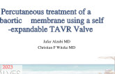 Percutaneous treatment of a subaortic membrane using a self-expandable TAVR Valve