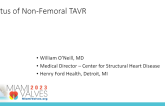 Status of Non-Femoral TAVR