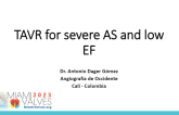 TAVR for severe AS and low EF