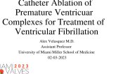Catheter Ablation of Premature Ventricuar Complexes for Treatment of Ventricular Fibrillation