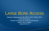 The Importance of Large Bore Femoral Access Techniques