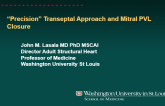“Precision” Transeptal Approach and Mitral PVL Closure