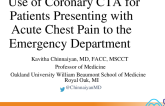 Use of Coronary CTA for Patients Presenting with Acute Chest Pain to the Emergency Department 