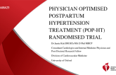 Physician Optimised Postpartum Hypertension Treatment (POP-HT) Randomised Trial