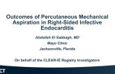 Outcomes of Percutaneous Mechanical Aspiration in Right-Sided Infective Endocarditis: The CLEAR IE Multicenter Registry