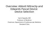 Abbott MitraClip and Edwards PASCAL Device – Device Selection