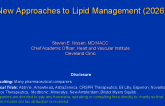 New Approaches to Lipid Lowering