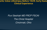 Aortic Valve Lithotripsy Before TAVR: Early Human Clinical Experience