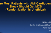 Pro: Most Patients With AMI Cardiogenic Shock Should Get MCS (Randomization Is Unethical)