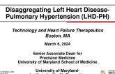 Disaggregating Left Heart Disease-Pulmonary Hypertension