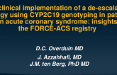TCT 381: The Clinical implementation of CYP2C19 genotyping in patients with an acute coronary syndrome: Insights from the FORCE-ACS registry