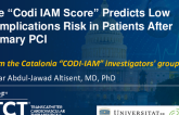 TCT 812: The “Codi IAM Score” Predicts Low Complications Risk in Patients After Primary PCI