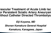 TCT 1314: Endovascular Treatment of Acute Limb Ischemia for Persistent Sciatic Artery Aneurysms Without Catheter Directed Thrombolysis