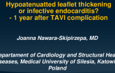 Hypoatenuatted leaflet thickening or infective endocarditis- 1 year after TAVI complication