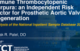 TCT 961: Immune Thrombocytopenic Purpura Is an Independent Risk Factor for Prosthetic Aortic Valve Degeneration: Analysis of the National Inpatient Sample Database 2019