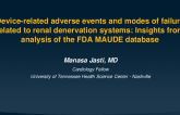 TCT 485: Device-Related Adverse Events and Modes of Failure Related to Renal Denervation Systems: Insights From Analysis of the FDA MAUDE Database