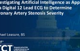 Investigating Artificial Intelligence as Applied to a Digital 12 Lead ECG to Determine Coronary Artery Stenosis Severity: The ECGio ROPES Study