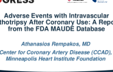 TCT 435: Adverse Events with Intravascular Lithotripsy After Coronary Use: A Report from the FDA MAUDE Database