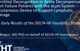 Interstitial Decongestion in Acute Decompensated Heart Failure Patients With the eLym System: Percutaneous Device to Support Lymphatic Drainage: The Early Results of the DELTA-HF Feasibility Study