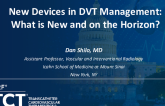 New Devices in DVT Management: What is New on the Horizon?