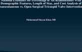 TCT 171: National Estimates for Percentage of All Readmissions With Demographic Features, Length of Stay and Cost Analysis of Transcutaneous vs Open Surgical Tricuspid Valve Interventions    