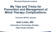Structural Keynote Lecture: My Tips and Tricks for Prevention and Management of Mitral Therapy Complications