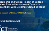 TCT 44: Angiographic and Clinical Impact of Balloon Inflation Time in Percutaneous Coronary Interventions With Sirolimus-Coated Balloon: A Subanalysis of the EASTBOURNE Study