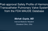 Postapproval safety profile of Harmony Transcatheter Pulmonary Valve System: Analysis from the MAUDE database