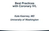 Best Practices with Coronary IVL