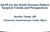 SAVR for the Small Annulus Patient – Surgical Trends and Perspectives