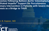 TCT 831: Outcomes Following Balloon Aortic Valvuloplasty Facilitated Impella® Support for Percutaneous Coronary Intervention in Patients With Severe Aortic Stenosis as a Bridge to TAVR