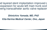 TCT 949: Second layered stent implantation improved overall stent expansion for acute left main trunk occlusion following transcatheter aortic valve replacement
