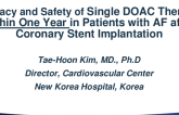 TCT 99: Efficacy and safety of early single direct oral anticoagulant therapy within one year after coronary stent implantation in patients with atrial fibrillation