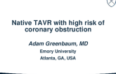 Case Presentation I: TAVR with High Risk for Coronary Obstruction