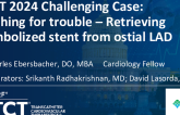 TCT 1316: Fishing for Trouble: Retrieving Embolized Stent From Ostial LAD
