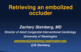 Retrieving an ASD Occluder Embolization