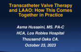 Transcatheter Valve Therapy and LAAO: How This Comes Together in Practice