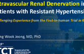 TCT 1280: Extravascular Renal Denervation in Patients With Resistant Hypertension: Challenging Experience From the First-in-Human Trial in Korea
