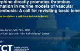 TCT 939: Morphine Directly Promotes Thrombus Formation in Murine Models of Vascular Thrombosis: A Call for Revisiting Basic Tenets