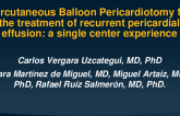 TCT 101: Percutaneous Balloon Pericardiotomy for the Treatment of Recurrent Pericardial Effusion: A Single Center Experience