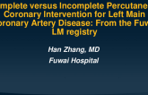 TCT 670: Impact of Complete Versus Incomplete Percutaneous Coronary Intervention for Left Main Coronary Artery Disease