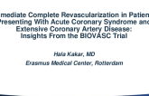 TCT 357: Immediate Complete Revascularization in Patients Presenting With Acute Coronary Syndrome and Extensive Coronary Artery Disease:  Insights From the BIOVASC Trial