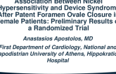 TCT 269: Association Between Nickel Hypersensitivity and Device Syndrome After Patent Foramen Ovale Closure in Female Patients: Preliminary Results of a Randomized Trial