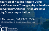 TCT 506: Comparison of Healing Pattern Using Optical Coherence Tomography in Small vs Large Coronary Arteries After Sirolimus-eluting Stents Implantation